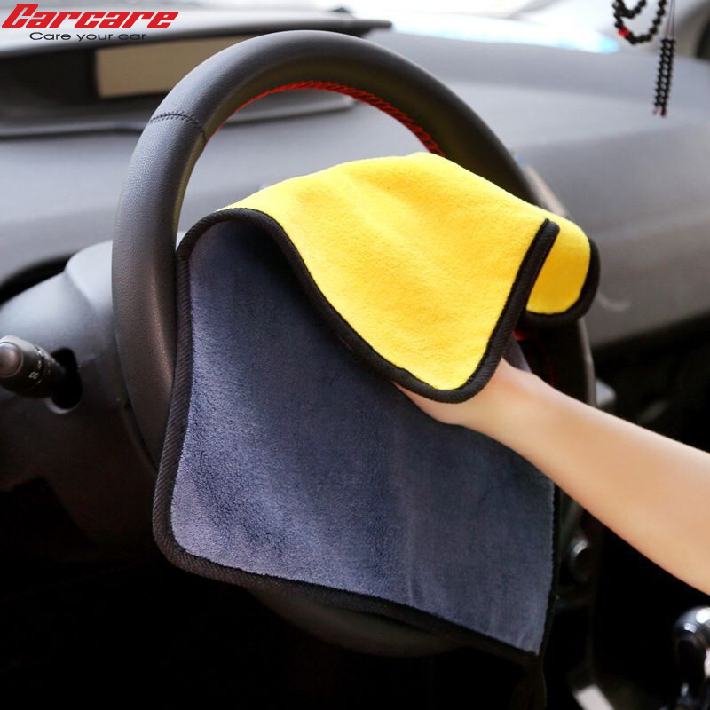 Khăn lau rửa xe chuyên dụng 2 lớp Microfiber siêu thấm siêu mịn vệ sinh ô tô, xe máy- bettercar