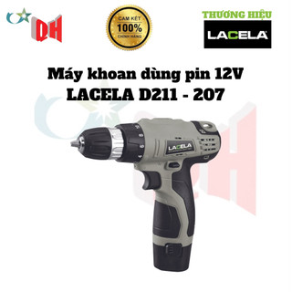 Máy khoan bắt vít dùng pin 12v lacela d211-207 - hàng chính hãng