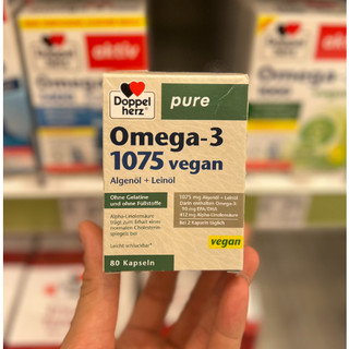 Omega - 3 1075 thuần chay từ dầu tảo & dầu hạt lanh 80 viên - omega-3 1075 vegan 80 st, 61,2 g