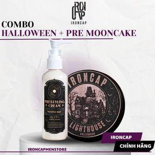 Combo Xịt Tạo Phồng Tóc Prestyling MoonCake - Sáp Vuốt Tóc Ironcap Halloween