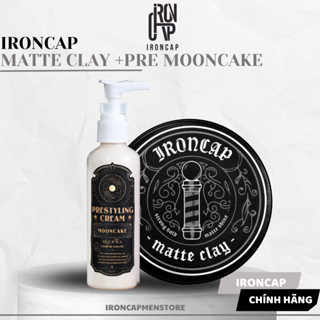  Combo Xịt Tạo Phồng Tóc Prestyling MoonCake - Sáp Vuốt Tóc Ironcap Matte Clay 