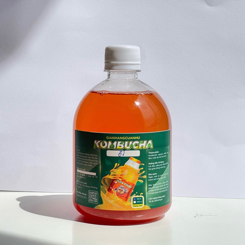 Trà lên men Kombucha 1 Lít/500ml - chứa lợi khuẩn,men vi sinh