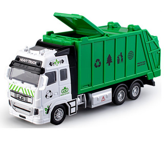 Xe ô tô chở rác đồ chơi trẻ em tỉ lệ 1:38 xe chạy cót cabin bằng kim loại