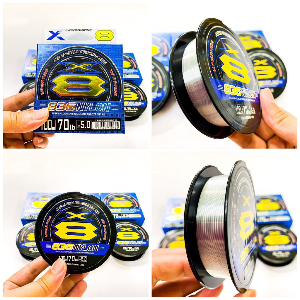 KhaLy Cước Câu Cá 836 NyLon X8,  Cước Xuống Nước Tàng Hình Câu Cá 100m DC-10