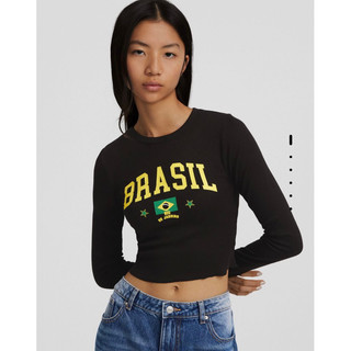 [ SALE] Áo thun croptop Bershka Authentic