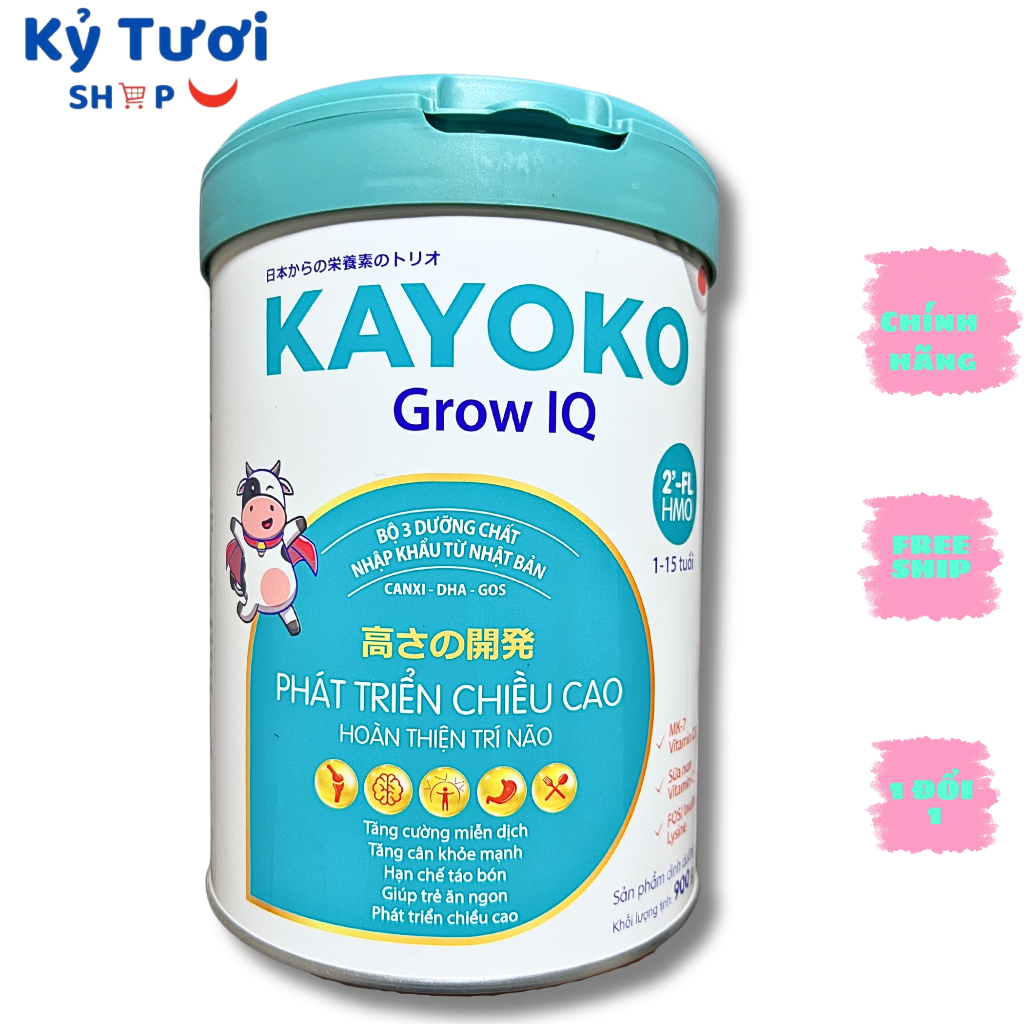 Sữa bột KAYOKO GROW IQ phát triển chiều cao hoàn thiện trí não 900g
