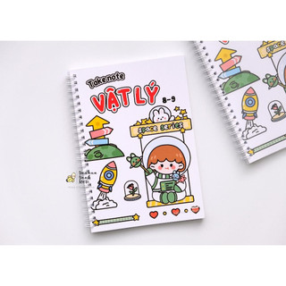 Sổ tay vật lý 8 - 9 , sổ takenote lò xo a5