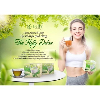 Combo 3 hộp trà giảm cân kelly detox. đào thải mỡ nhanh chóng và triệt để