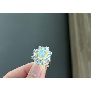 Nhẫn bạc 925 freesize đính Opal