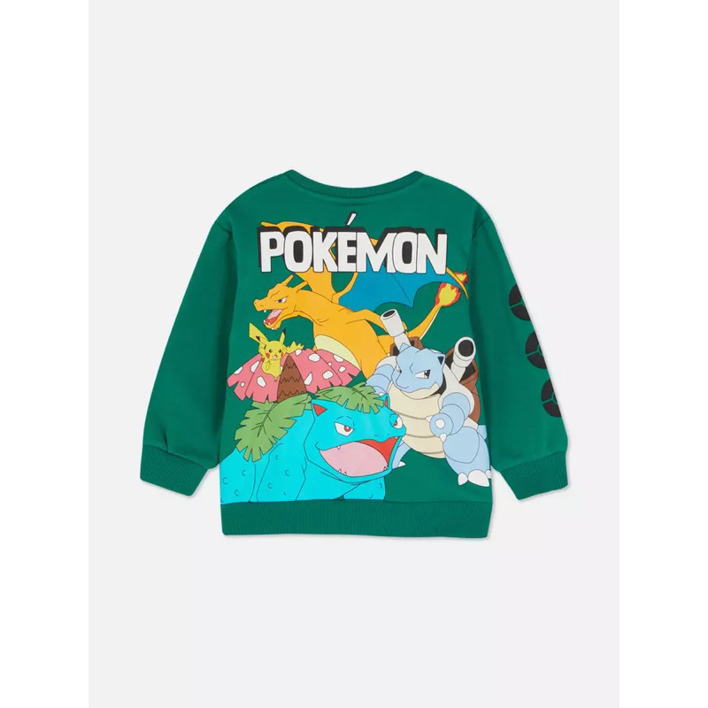 Áo Nỉ Bé Trai POKEMON Lá Đậm PR