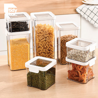 Hộp nhựa đựng thực phẩm Tidybox nhiều kích thước, hộp nhựa bảo quẩn đồ khô, nắp có SIlicon chắc chắn, xếp chồng gọn gàng
