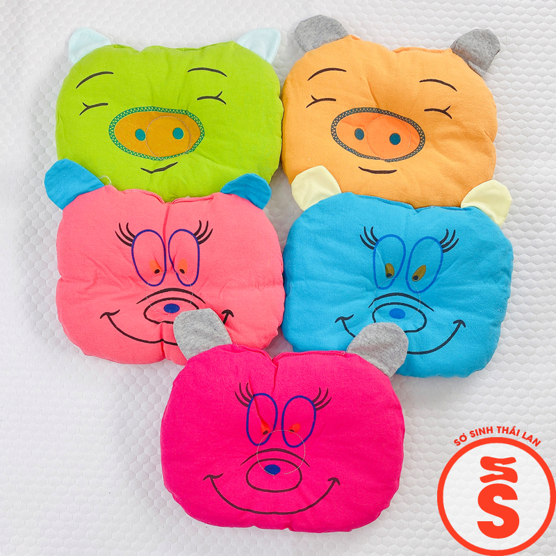 Gối sơ sinh cho bé hình dễ thương mềm êm G01