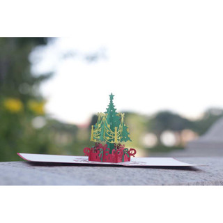 Thiệp 3d cây thông noel