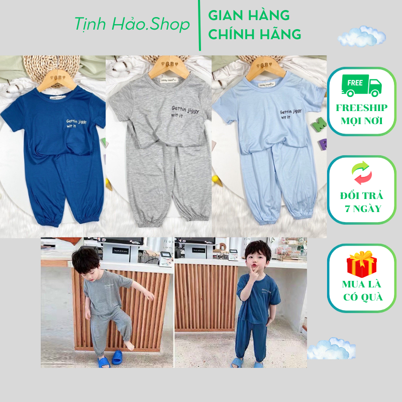 Sale! Bộ quần áo thun lạnh hàng Minky Mom chính hãng ÁO CỘC QUẦN DÀI dành cho bé trai/bé gái, Đồ bộ mặc nhà cho bé