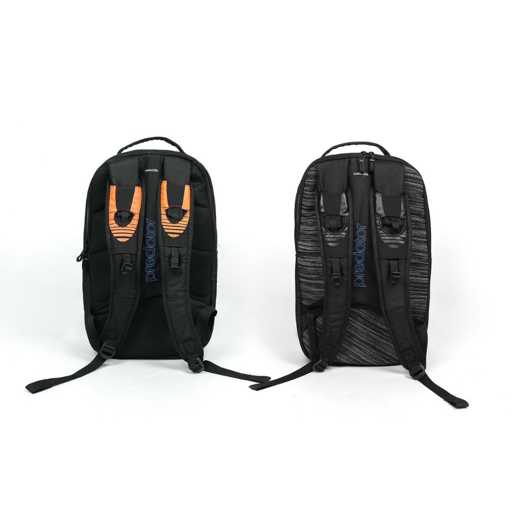 Balo thể thao Adidas predator 33L, phối màu đen cam, ngăn để giày riêng, bóng, vợt tenins