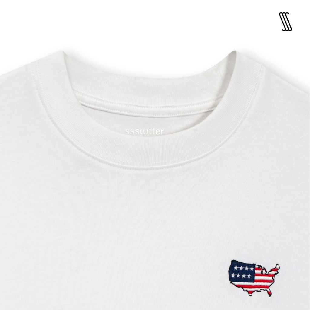 Áo phông cổ tròn nam nữ SSSTUTTER cotton 250gsm thoáng mát unisex AMERICAN TEE VER II