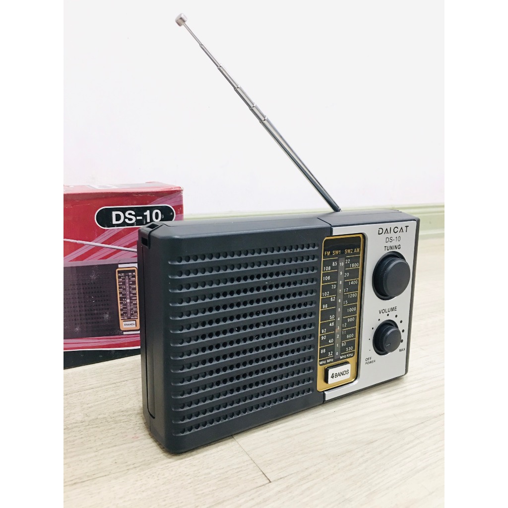 Đài Radio Sóng Mạnh,Chất Lượng Cao Đài radio DS-10 Phát Sóng FM/AM/SW, Dễ Dàng Sử Dụng