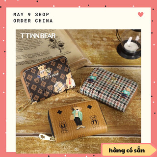 Ví gấu TTWN BEAR nhiều ngăn đựng thẻ tiền chính hãng + ảnh thật