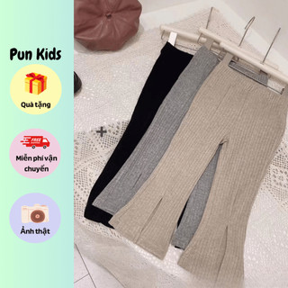 Quần loe xẻ ống chất tăm cho bé gái từ 10-25kg Q26