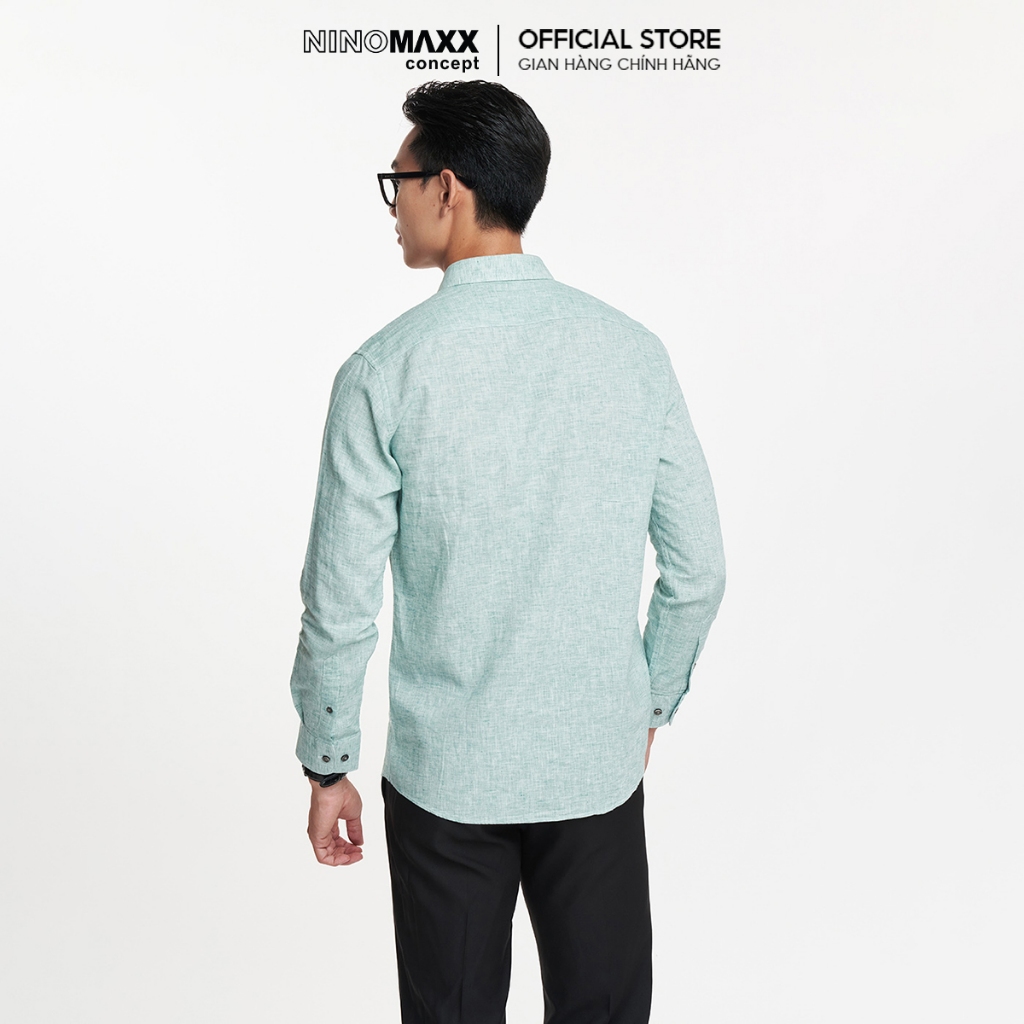 N&M Áo Sơ Mi Nam Linen Tay Dài SlimFit Nhiều Màu Kiểu Dáng Trẻ Trung 1811007