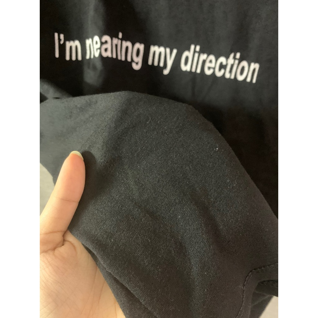 PASS - Áo thun đen chữ