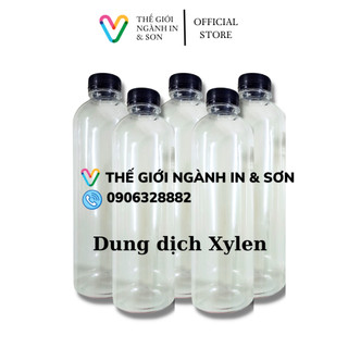 Combo 5 chai 1 lít dung môi Xylen pha sơn, chùi mực in, pha keo con chó