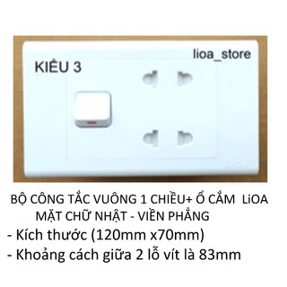 COMBO CÔNG TẮC + Ổ CẮM THÔNG DỤNG - (VIỀN PHẲNG).