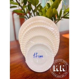 Đĩa giấy, dĩa giấy tròn cao cấp dùng một lần, hàng dày dặn, cứng cáp, size 13cm, 15cm, 19cm, 21cm, 23cm