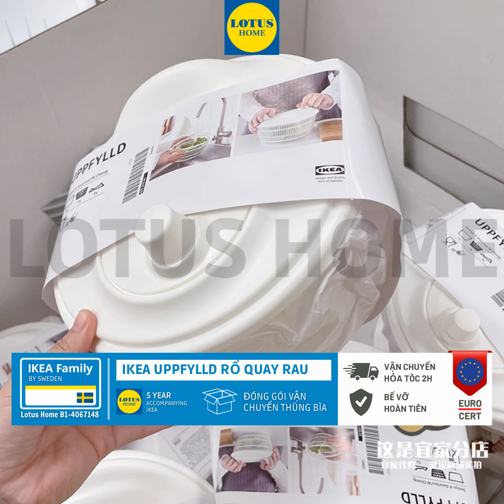 IKEA rổ quay rau sống, róc nước rau quả IKEA UPPFYLLD