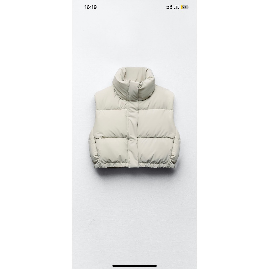 Áo phao gile ZR tráng cao su dáng croptop 1255824