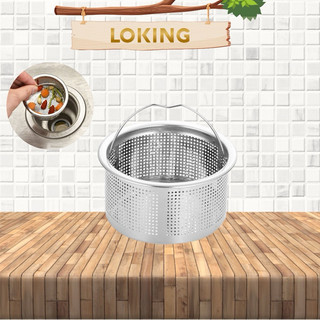 Rọ rác chậu rửa bát inox 304 hàng loại 1 chịu lực lọc rác hiệu quả thoát nước nhanh có quai xách