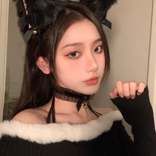 Vòng cổ choker bèo phối nơ chuông cực quyến rũ mã F-1004