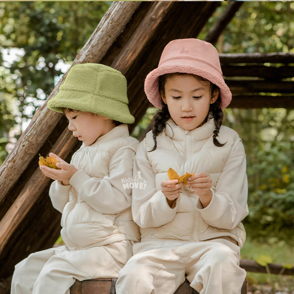 Mũ bucket mùa đông 2 mặt cho bé Shukiku Nhật Bản, chất liệu nhung tăm và Sherpa cao cấp, siêu ấm