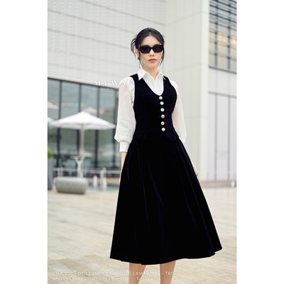 Set Áo Vest Gile Và Chân Váy Xoè  MY WAY Sang Trọng 2MJL201 - 2MCXB239W - DE0