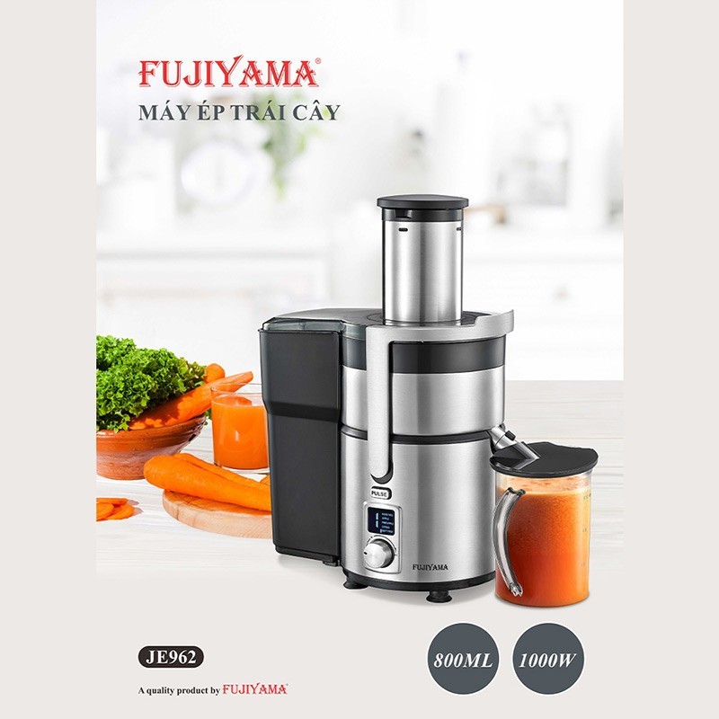 Máy Ép Trái Cây FUJIYAMA-JE962, dung tích 1.500ml, công suất 1.000W, bảo hành 30 tháng