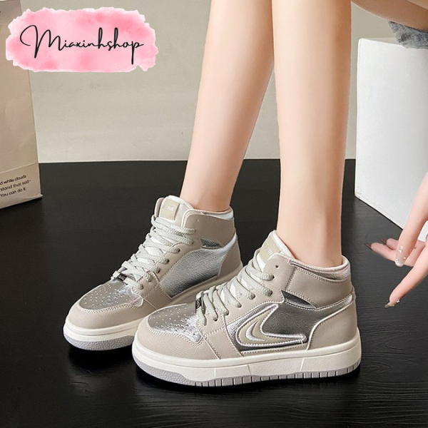 Giày Thể Thao Cao Cấp Cổ Cao Da Mềm Dành Cho Nữ LOẠI 1 FULL HỘP