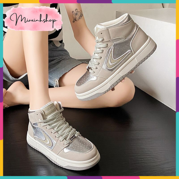 Giày Thể Thao Cao Cấp Cổ Cao Da Mềm Dành Cho Nữ LOẠI 1 FULL HỘP