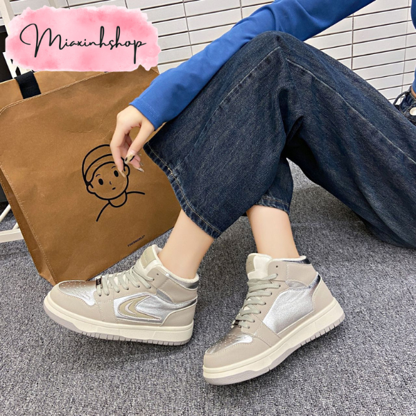 Giày Thể Thao Cao Cấp Cổ Cao Da Mềm Dành Cho Nữ LOẠI 1 FULL HỘP