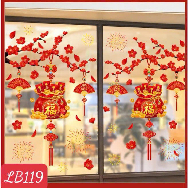 Decal Trang Trí Tết - Set Đồ Trang Trí Tết Đẹp Độc Lạ Giá Rẻ