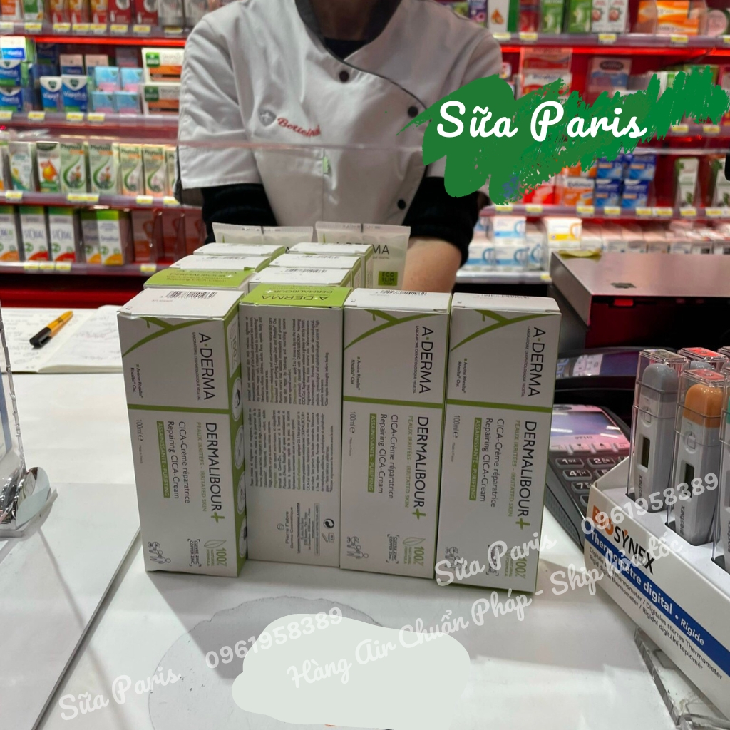 Kem A derma Dermalibour 100ml dưỡng ẩm, phục hồi, làm dịu da và KK cho da kích ứg, mẩn ngứa_Sữa Paris Aderma