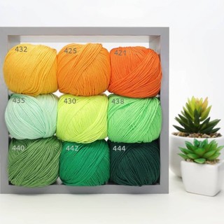 Len YarnArt Baby Cotton (Bảng màu 1) (cuộn 50gr)
