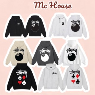 Áo khoác hoodie zip Stussy chính hãng chất nỉ cao cấp unisex nam nữ basic  form rộng oversize local brand 311PI