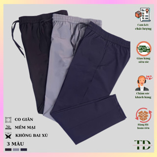  Quần gió nam quần thể thao nam chất liệu gió sần ống suông bo cao cấp 