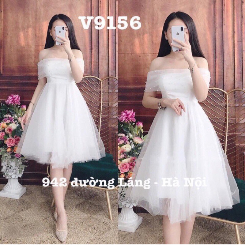 Pass váy trễ vai công chúa