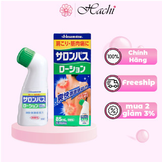 Lăn dầu xoa bóp Salonpas Hisamitsu giúp giảm đau xương khớp dạng chai tiện lợi 85ml