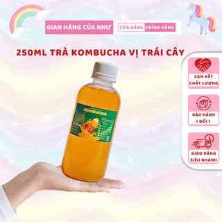 Trà lên men kombucha vị trái cây chứa men vi sinh, lợi khuẩn - trà kombucha chai 250ml