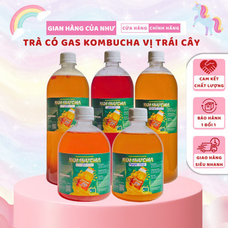 Trà lên men kombucha chứa men vi sinh, lợi khuẩn - trà kombucha chai 1lít, 500ml