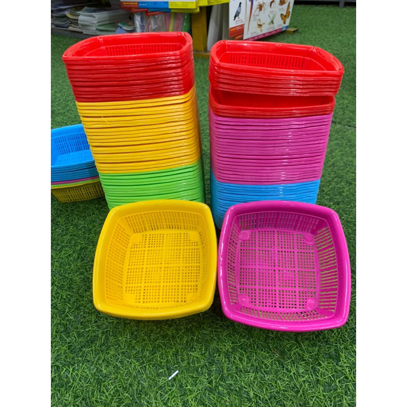 🔥Set 10 Rổ Vuông, CỞ LỚN (Rộng 21cm, cao 7cm)