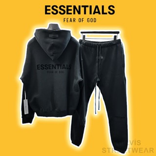   Mirror Quality  - Set Quần Áo Hoodie FOG Fear Of God ESSENTIALS Iron Black SS2 Bộ quần áo FOG ESSENTIALS nỉ bông 