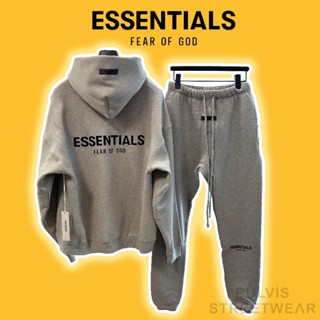   Mirror Quality  - Set Quần Áo Hoodie FOG Fear Of God ESSENTIAL Dark Oatmeal SS2 Bộ quần áo FOG ESSENTIALS nỉ bông 